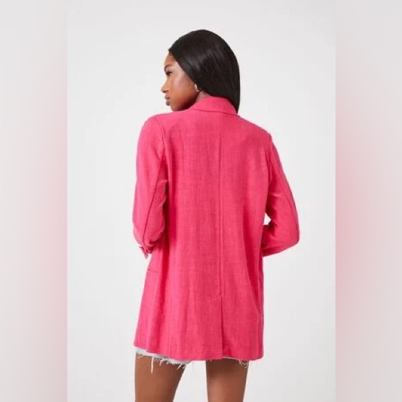 Pink Linen Blazer - Picture 7 of 7